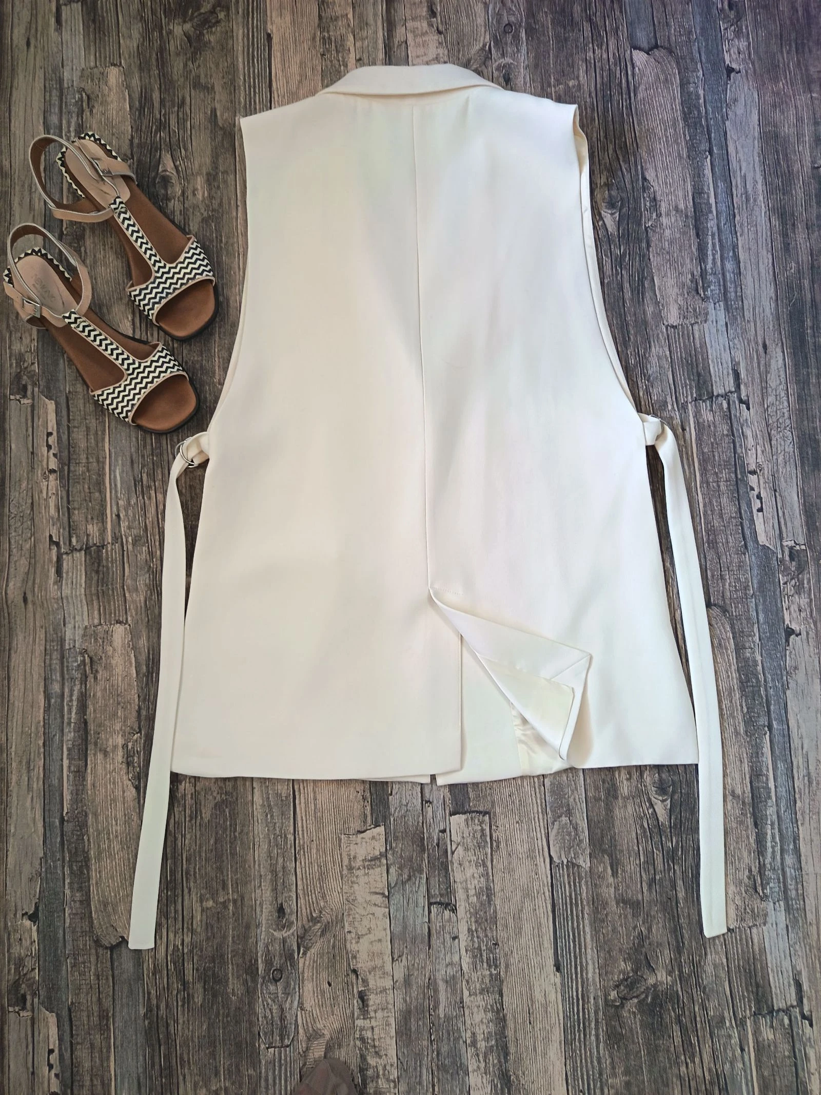 V-hals beige vest ♡ ZARA * maat M oversized – photo 3